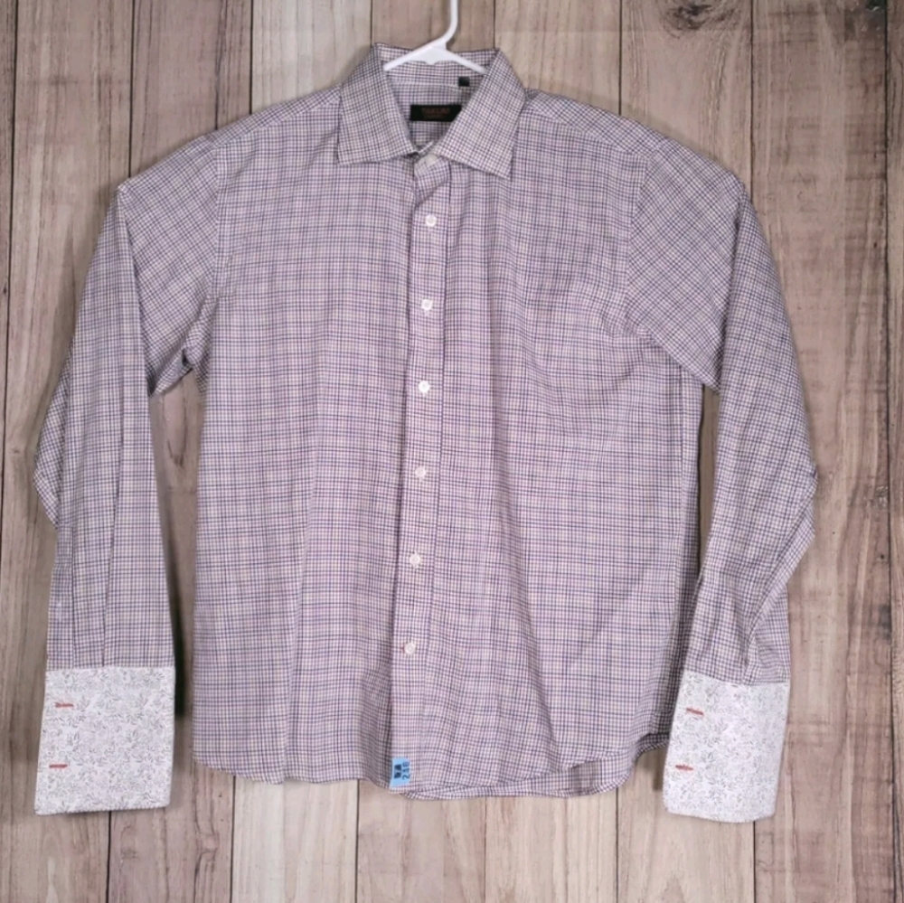Takumi Japan Size Large Shirt Long Sleeve Button Up French Cuff Multi Color Mens